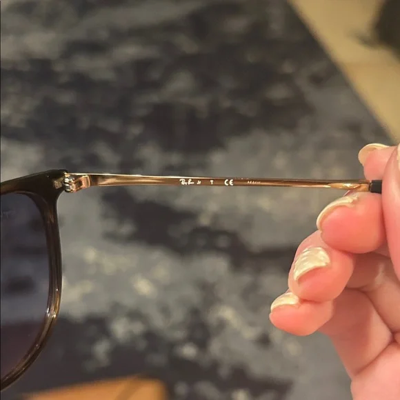 Kids Ray-Ban Tortoise ERIKA Shell Sunglasses with Tan Case - Picture 7 of 13